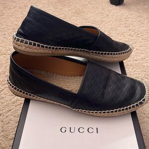 Gucci microguccisima espadrilles black size 37